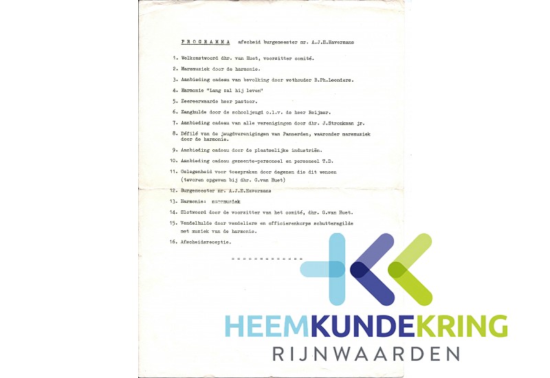 Pannerden Afscheid Burgemeester A.Havermans dec. 1968 Coll.A.Havermans (1)